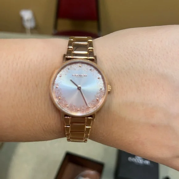 Coach Women's Pink Dial Rose Gold Watch - Picture 3 of 4